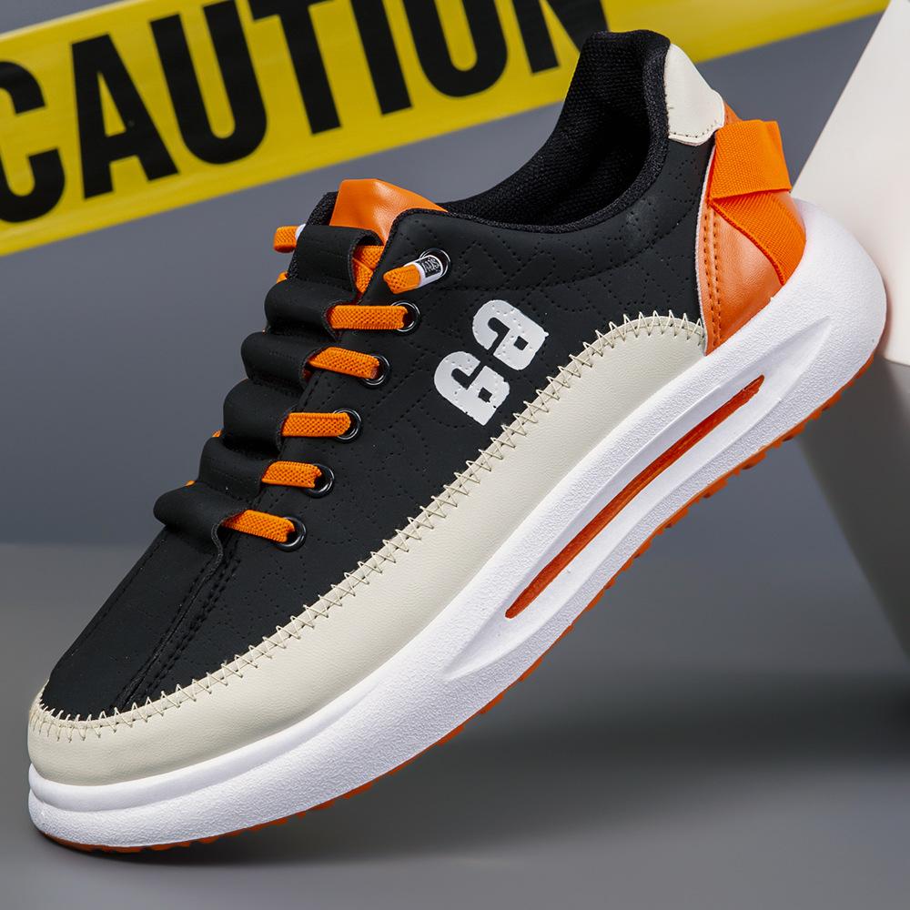 Board shoes men's platform men's white shoes fashionable breathable non-slip wear-resistant lace-up sports shoes trendy shoes Forrest Gump shoes