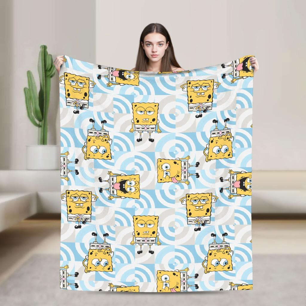 Patrick Star Blankets SpongeBob SquarePants Fuzzy Funny Warm Throw Blanket for Home Restaurant Spring/Autumn