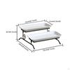 2 Layer Serving Platter Cupcake Cake Stand Detachable Snack Display Tray Holder with Rack Dessert