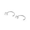 New Female Earring  Sterling Silver Heart Flower Star Shaped Earrings for Women Anti Allergy  Fashion Statement Bijoux