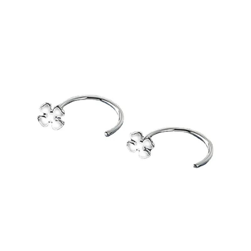 New Female Earring Sterling Silver Heart Flower Star Shaped Earrings for Women Anti Allergy Fashion Statement Bijoux