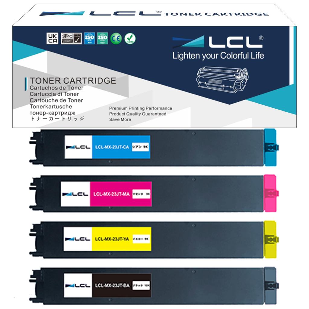 LCL Compatible Toner Cartridge for Sharp Compatible MX-23 MX-23JT MX-23JTBA MX-23JT-BA MX-23JTCA MX-23JT-CA MX-23JTMA MX-23JT-MA MX-23JT-YA (4-color