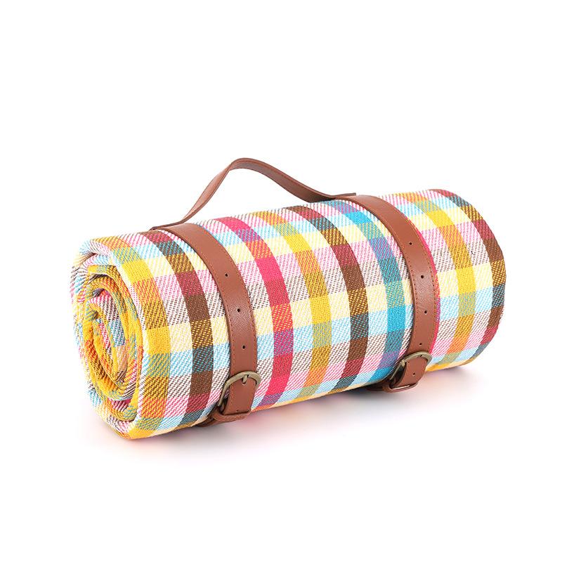 Wasserdichte Outdoor-Picknickmatte mit Lederriemen für Camping und Strand