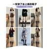 2025 long boots knight boots medium tube new autumn and winter small tall boots velvet long boots thick-soled Martin boots women