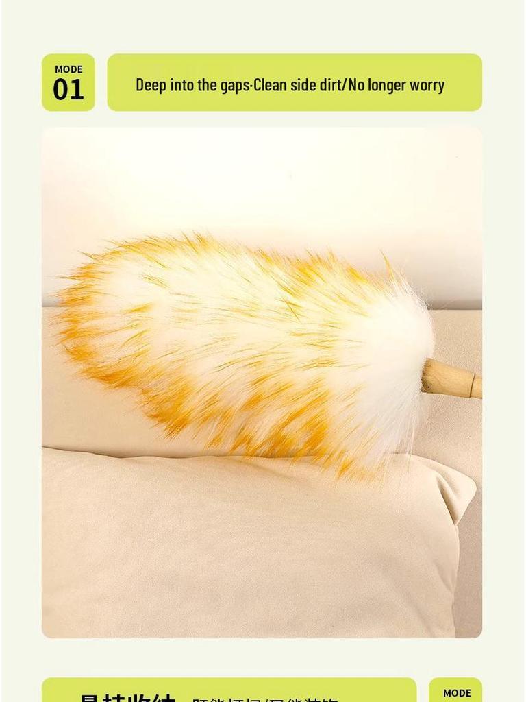Electrostatic Wool Duster for Spring Cleaning - Removes Dust from Household Surfaces and Ceilings