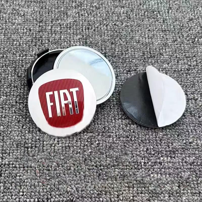 4 ks 56mm Krytka náboje kola auta Samolepka s emblémem Příslušenství Pro Fiat Abarth 500 Tipo FR Panda Argo Freemont Viaggio Bravo Punto Doblo