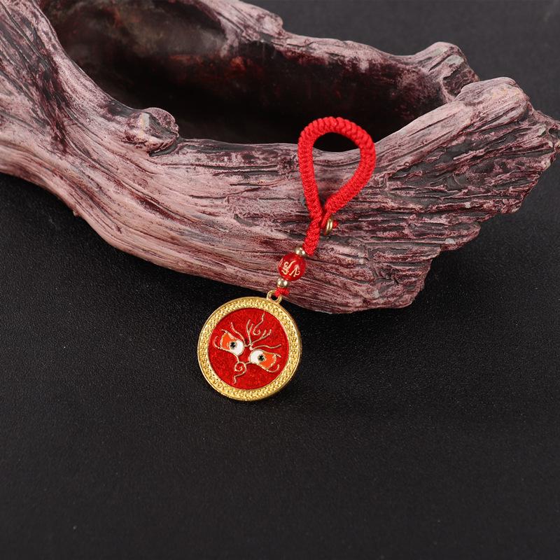 Five Roads Wealth God Keychain Pendant: DIY Drip Oil Accessories for Wealth and Luck