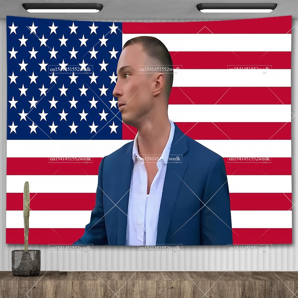 

Эван Питерс Гобелен Американский Флаг США Смешной Мем Гобелен Эстетичное Украшение Спальни Обои Домашние Баннеры Задний Фон для Вечеринки 74x94cm(29x37in)