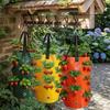 Bolsas de Cultivo para Plantas Colgantes con Asas y Ganchos Colgantes Gotero Automático para Agua Bolsas Colgantes para Fresas con 10 Bolsillos Transpirables