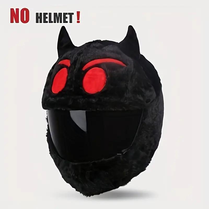 Plush Cartoon Dog Rabbit Demon Animal Helmet Cover, Bicycle Motorcycle Multi-function Protective Helmet Does Not Include Helmet
