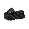Fashion Thick Bottom Heightening Sandals Slippers Summer Outside 8cm High Heels Female Slipper Fashion Versatile Platform Beach Slides