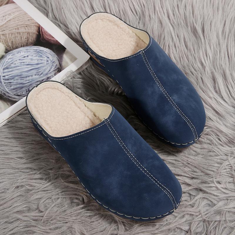 Cotton Shoes - New Autumn-winter Style, Thick Sole, Padded Head, Half Slipper