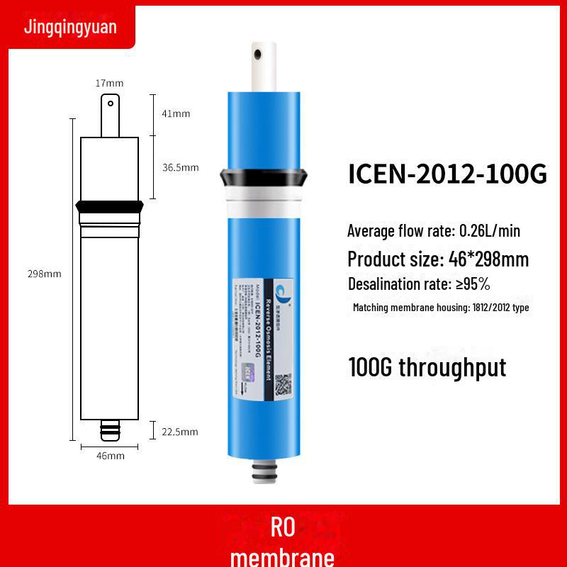 Universal RO Membrane Water Purifier Filter, 75g/100g/400g, for Direct Drinking