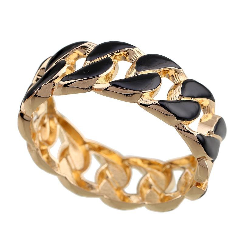 Personality exaggerated fashion bracelet women's enamel color drop alloy wide face bracelet niche temperament commuter jewelry