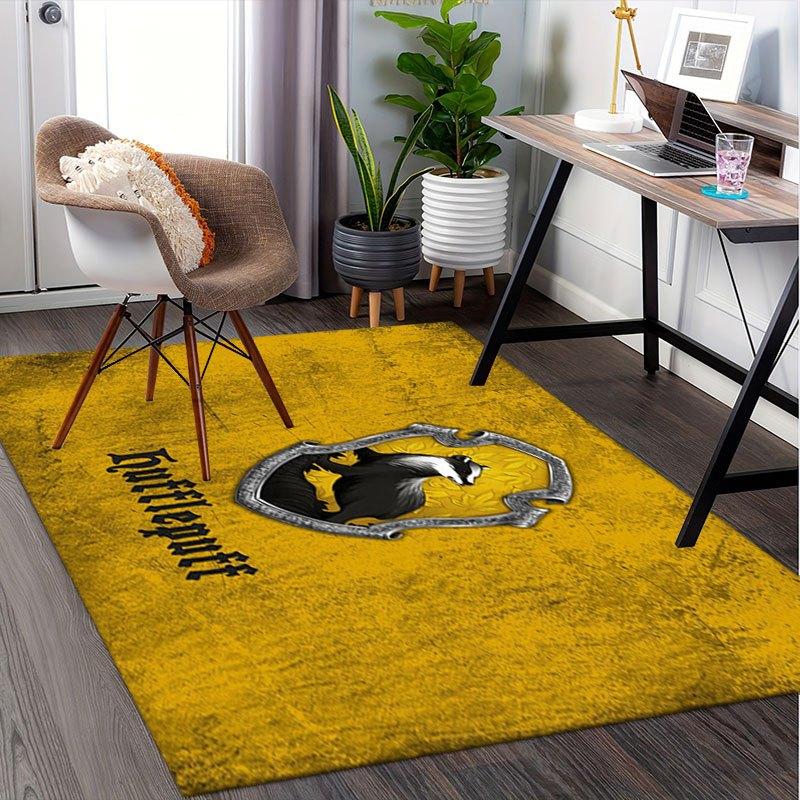 Hufflepuff House Crest Badge Harry Potter PrintOffice Mat Home Decor Gift For Halloween & Christmas LC68