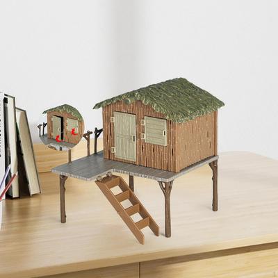 Bauernhaus Bauspielzeug Bauernhaus Modell,Wohndekor,Sandtisch,Minispielzeug,Miniaturen