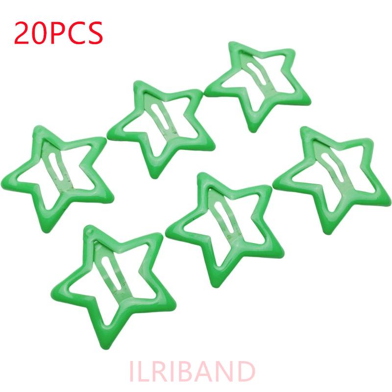 20pcs/lot 3CM Mini Star Hair Clip Kids Glitter Metal Hair Clips Barrettes Hairpins Girls Hair Accessories Headwear Styling Tools