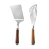 304 Stainless Steel Spatula WoodenHandle Non-Slip Kitchen Turner for Cookin Frying Grilling - Professional Restaurant & Home Use