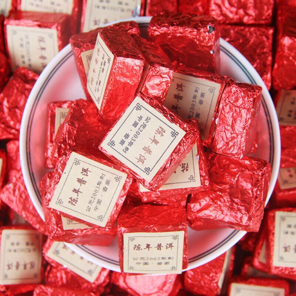 500g Natural Energy Tea Small Golden Brick Pu er Cooked Black Tea for Men Women Premium 01
