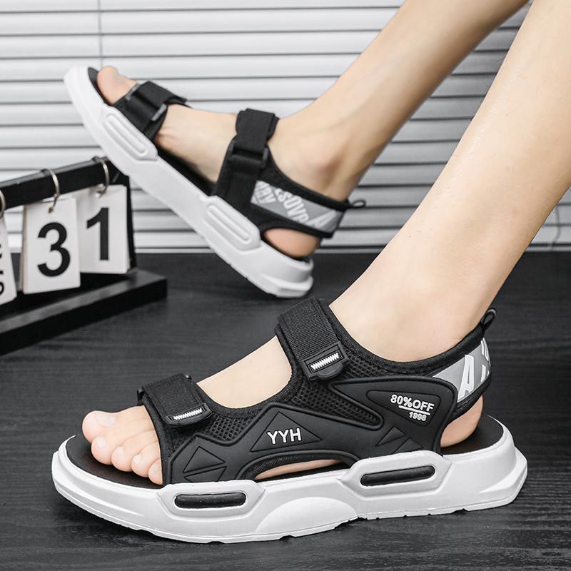 Men's Sandals Indoor and Outdoor Beach Shoes Thick Bottom Soft and Comfortable Flat Sandals Indoor and Outdoor Ventilate New