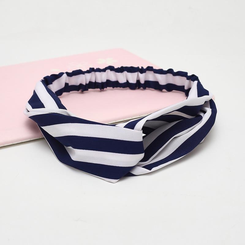 Kvinners Pannebånd Mote Jenter Bohemsk Trykt Kryss Hårbånd Vintage Turban Hårstrikker Bandana Hodeplagg Tilbehør scrunchie