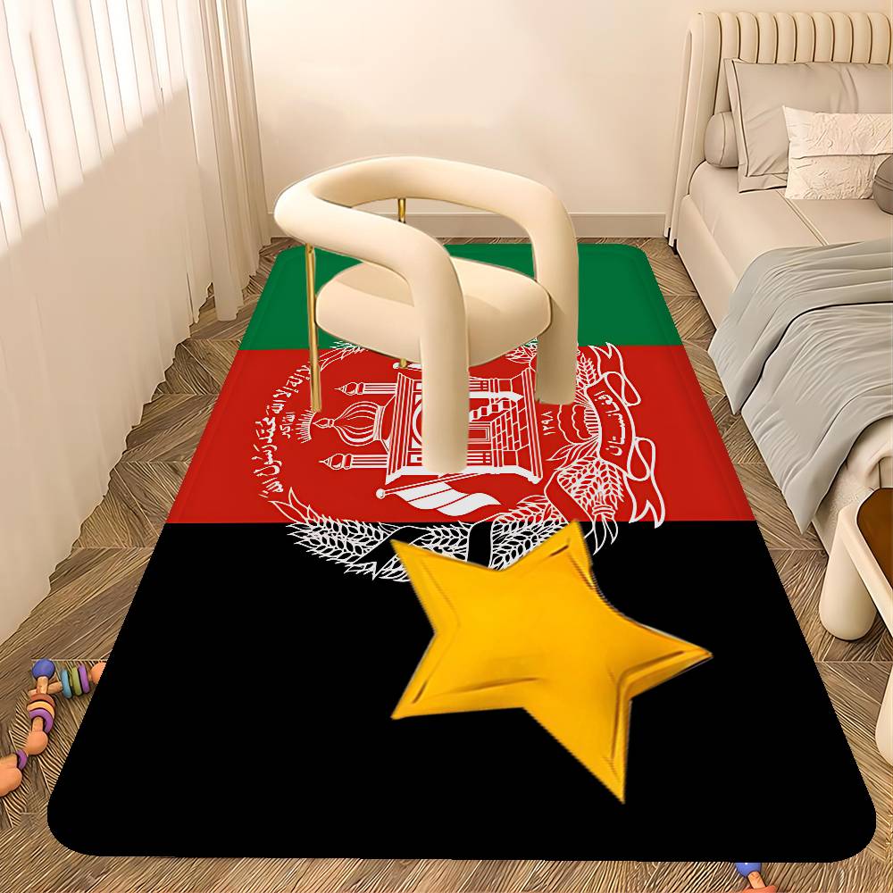 Tappetino Ingresso Bandiera Afghanistan Afghano Lavabile Antiscivolo Tappeto Zona Soggiorno Divano Sedie Tappetino Cucina Tappeto