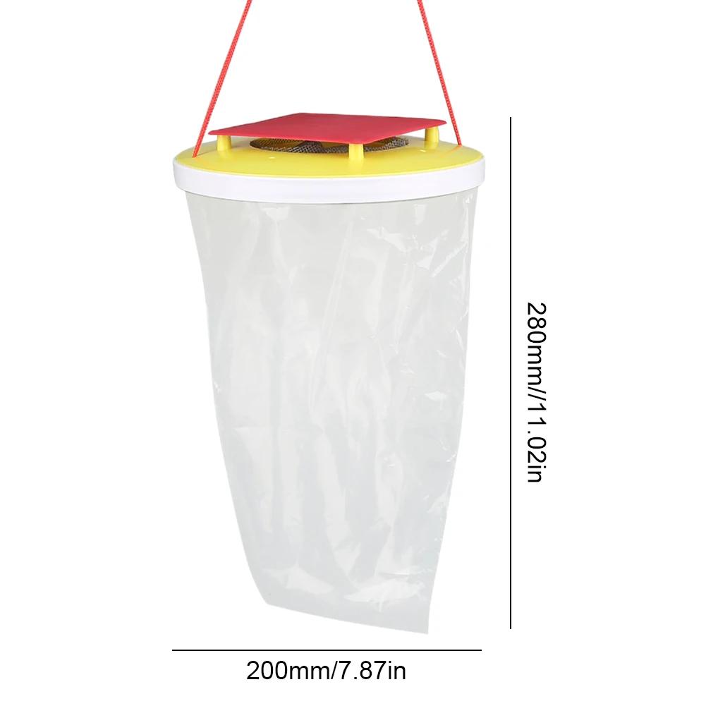 1-5 pezzi Raccogli mosche da appendere Uccidi mosche Controllo parassiti Trappola per mosche riutilizzabile Sacchetto esca per mosche Non tossico con esca per Raccogli mosche da appendere in giardino