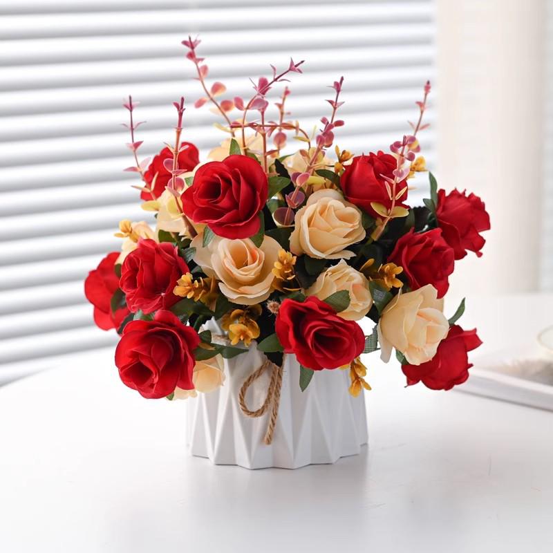 Indoor Artificial Flower Bouquet Decor for Office or Living Room