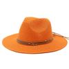 Barnabas Jazz Hat Women'S Fashion Belt Buckle Sunscreen Shade Straw Hat