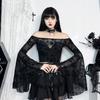GMXIA Trend letnej halloweenskej párty Slim-fit Chain Cross Dvojitá gotická polovičná sukňa pre ženy