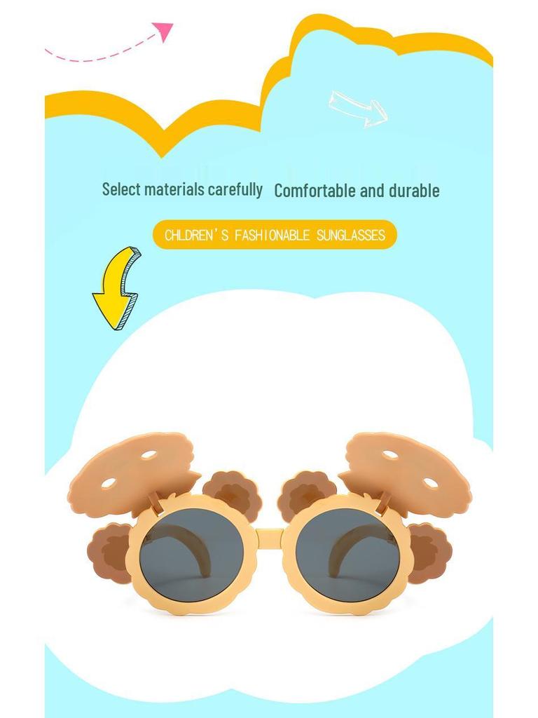 Children's Polarized Flip-Up Monkey Sunglasses with UV Protection