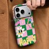 Fun Plaid Film Mobile Phone Case Apple 14Pro Double-layer Anti-drop Protective Case iPhone 15 Mobile Phone Case Customization