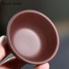 2 Pcs/set Yixing Handmade Raw Ore Purple Clay Teacup Boutique Tea Bowl Master Cup Chinese Authentic Tea Set Accessories 40ml
