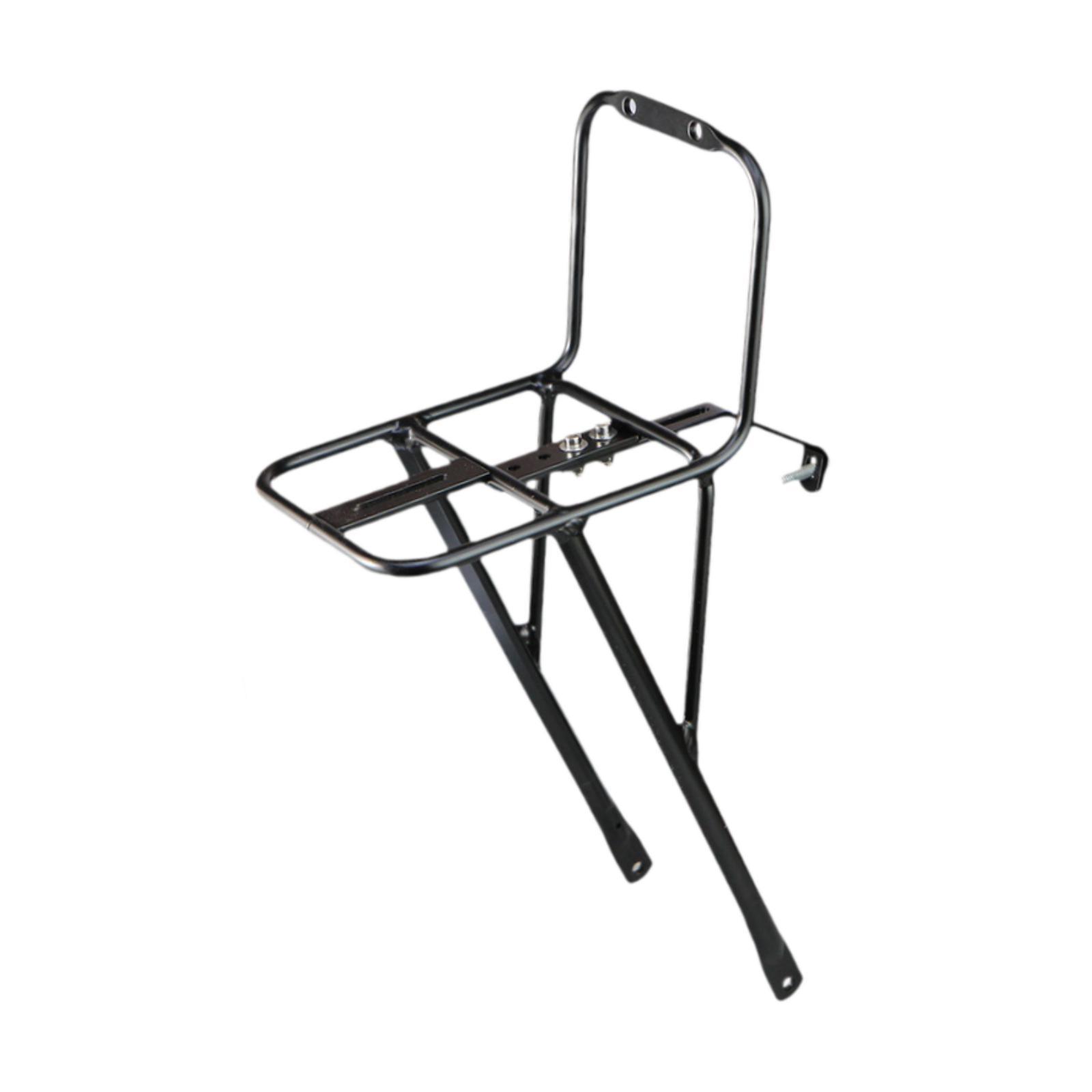 

Silver Aluminum Alloy Bike Front Carrier Rack Foldable Luggage Holder for Bicycle Commuting and Cargo срібний