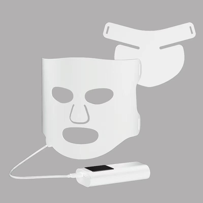 New Colorful LED Phototherapy Black Gold Mask Household Facial Mask Skin Rejuvenation Whitening Oil Removal Neck Instrument Large Row Light