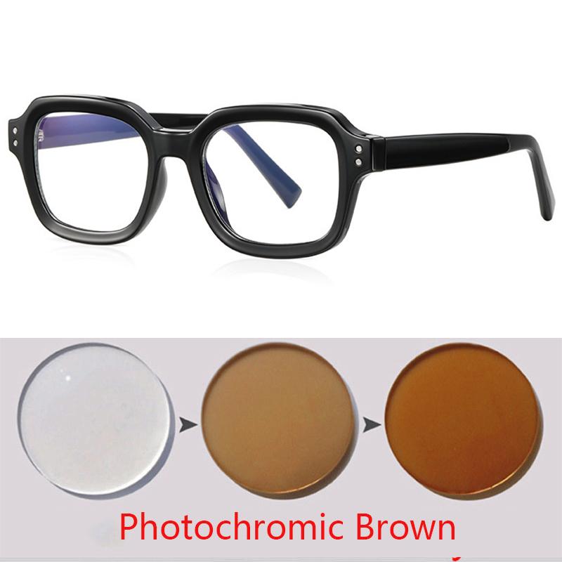 Square  Retro British Style Optical Frame European Fashion Eyeglass Frame 0 -1.0 -1.5 -2.0 -2.5 To -6.0
