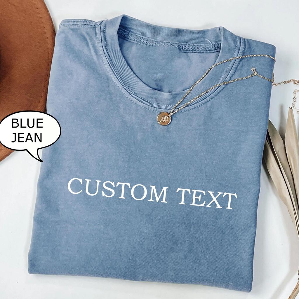 Funny Women Chic Custom Text Tshirt Personalized Shirt Personalized Gift Unisex Y2K Top Short Sleeve Cotton Shirt Streetwear