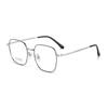 Ultra-light Retro Titanium Polygon Eyeglass Frames with Plano Lenses for Students
