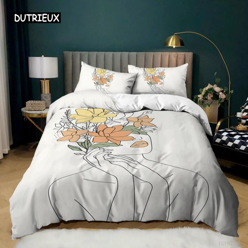 

Polyester Comfortable Stylish Pattern Duvet Cover Set With Duvet Cover And Pillowcases King Queen Twin Sizes For All Ages EU single(135x200cm)