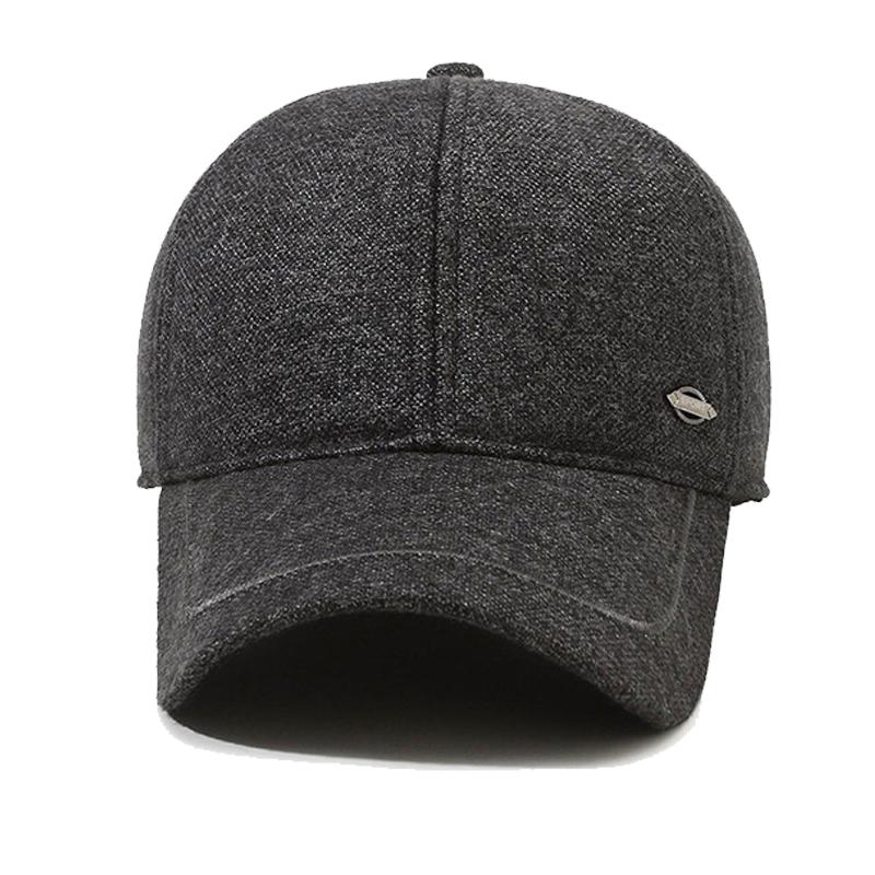 Baseballmütze für Herren, Herbst und Winter, für den Außenbereich, warme Ohrenschutzmütze für ältere Menschen