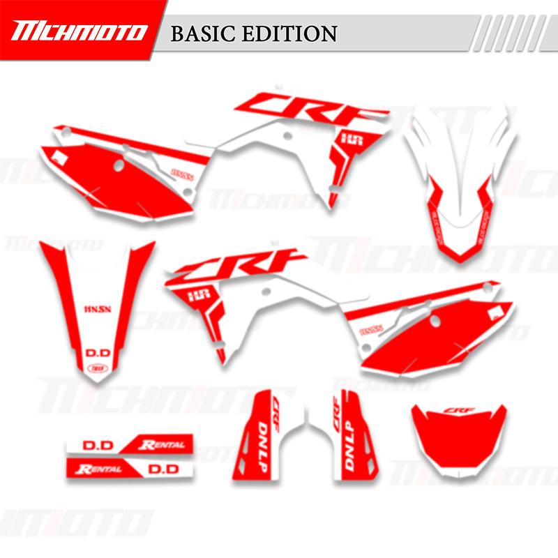 MCHMFG Graphics Decals Stickers Kits For Honda 2018- CRF250R 2017 2018 CRF450R Number Name Background