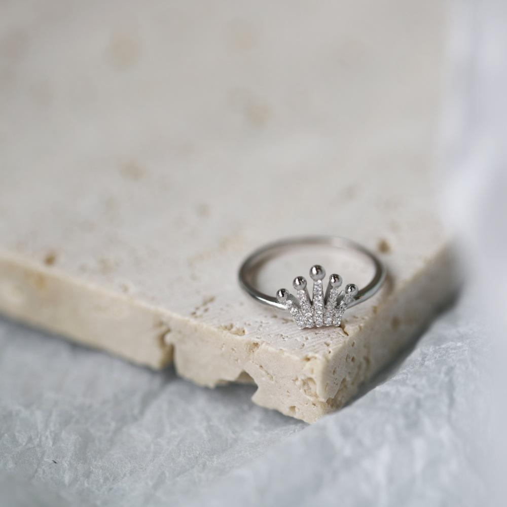Tancise Kvinner Klassisk 925 Sterling Sølv Zircon Ring Dame Smykker Bryllup Løfte Party Gift