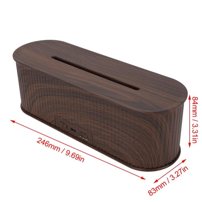 Fire Flame Diffuser Humidifier 25dB Quiet Timing 7 Colors LED Fire Flame Aromatherapy Diffuser For Bedroom Dark/Light