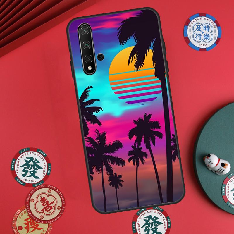 Synthwave Retro 80s Neon For Huawei Nova Y73 Y72 Y61 Y91 Y90 Y70 Y60 12s 12i 11i 8i 9 10 SE P60 Pro P30 P40 Lite Case