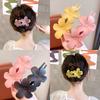 Elegant Matte Flower Hair Barrettes with Strong Clasp Secure Hair Gripper for Various Hairstyle Women Accessory