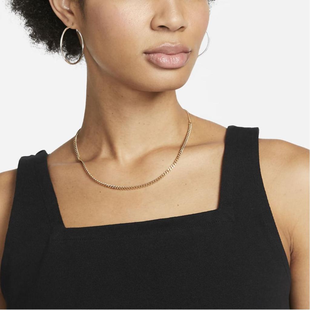 Nike Solid Knit Tank Top Women Tops Black DV7953-010