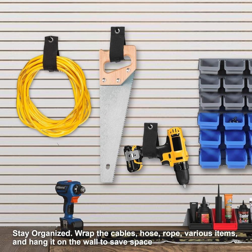 4PCS Heavy-Duty Hose Storage Straps Reusable Power Cord Management Nylon Heavy Cord Extension Cord Storage Organizer Straps