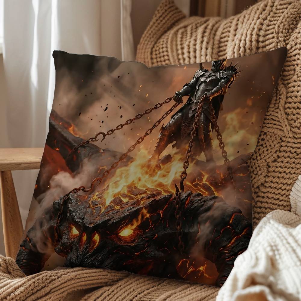 Ancient movie Lord of the Rings Pillow Case Pillow Case Living Room Sofa Cushion Cover Suitable For Home Bedroom Room Decoration