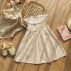 Girls Summer Floral Sleeveless Dress With Collar And Lace Trim Cute Casual Party Sundress For Kids