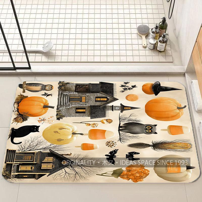 Cute Halloween Pattern Mat Living Room Decoration Home Sofa Non-Slip Carpet Study Bedroom Tatami Children'S Soft Floor Mat